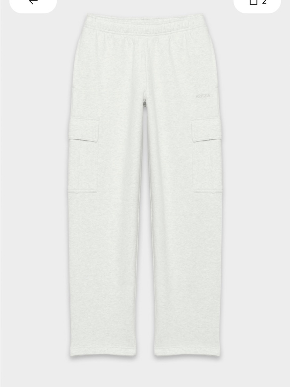 Aritzia Cozy Sweatfleece Mega Cargo Sweatpant in Light Heather